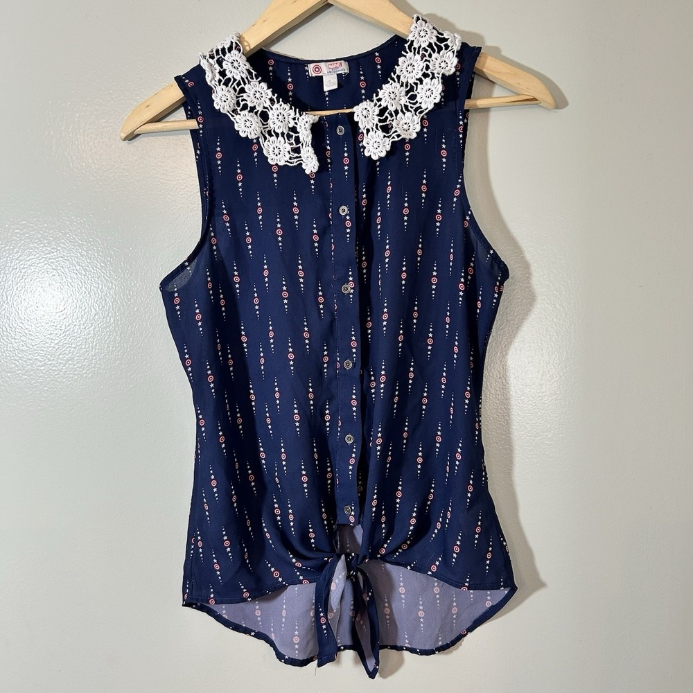 Marvel by Her Universe Sleeveless Top  Women's Small Captain America Lace Collar